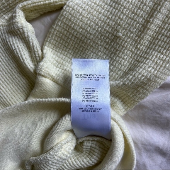 TNA By Aritzia Womens 2XS Butter Yellow Hooded Waffle-Knit Zip-Up Jacket - Picture 5 of 6